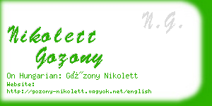 nikolett gozony business card